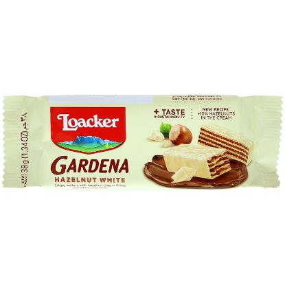 Picture of LOACKER GARDENA HAZELNUT WHITE 38G