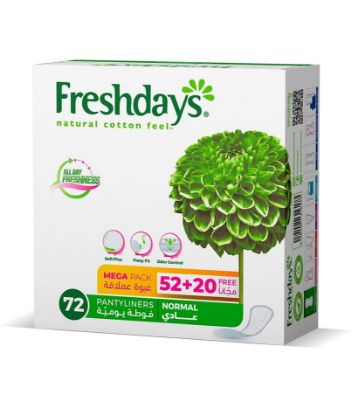 Picture of FRESHDAYS 52+20 FREE NORMAL PROTEGE SLIPS