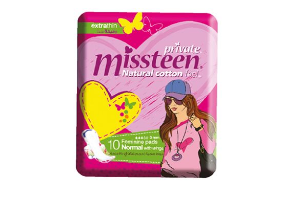 Picture of PRIVATE MISSTEEN EXTRA THIN 10 PADS NORMAL 3MM